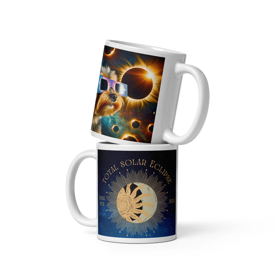 Yorkipoo Eclipse- White glossy mug