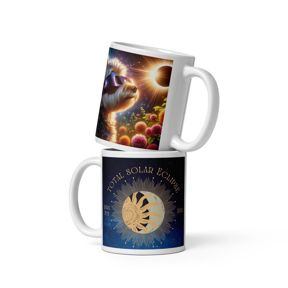 Yorkipoo Eclipse- White glossy mug v2