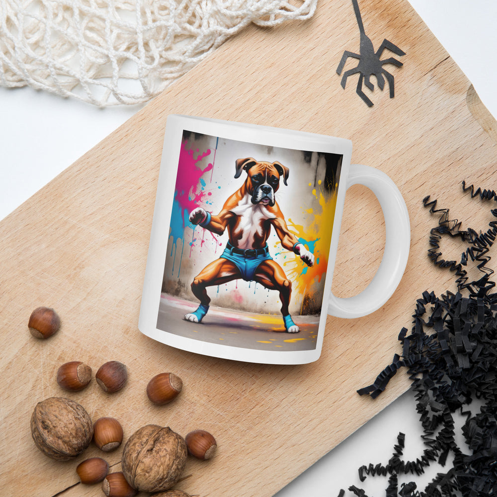 Boxer- White glossy mug v3