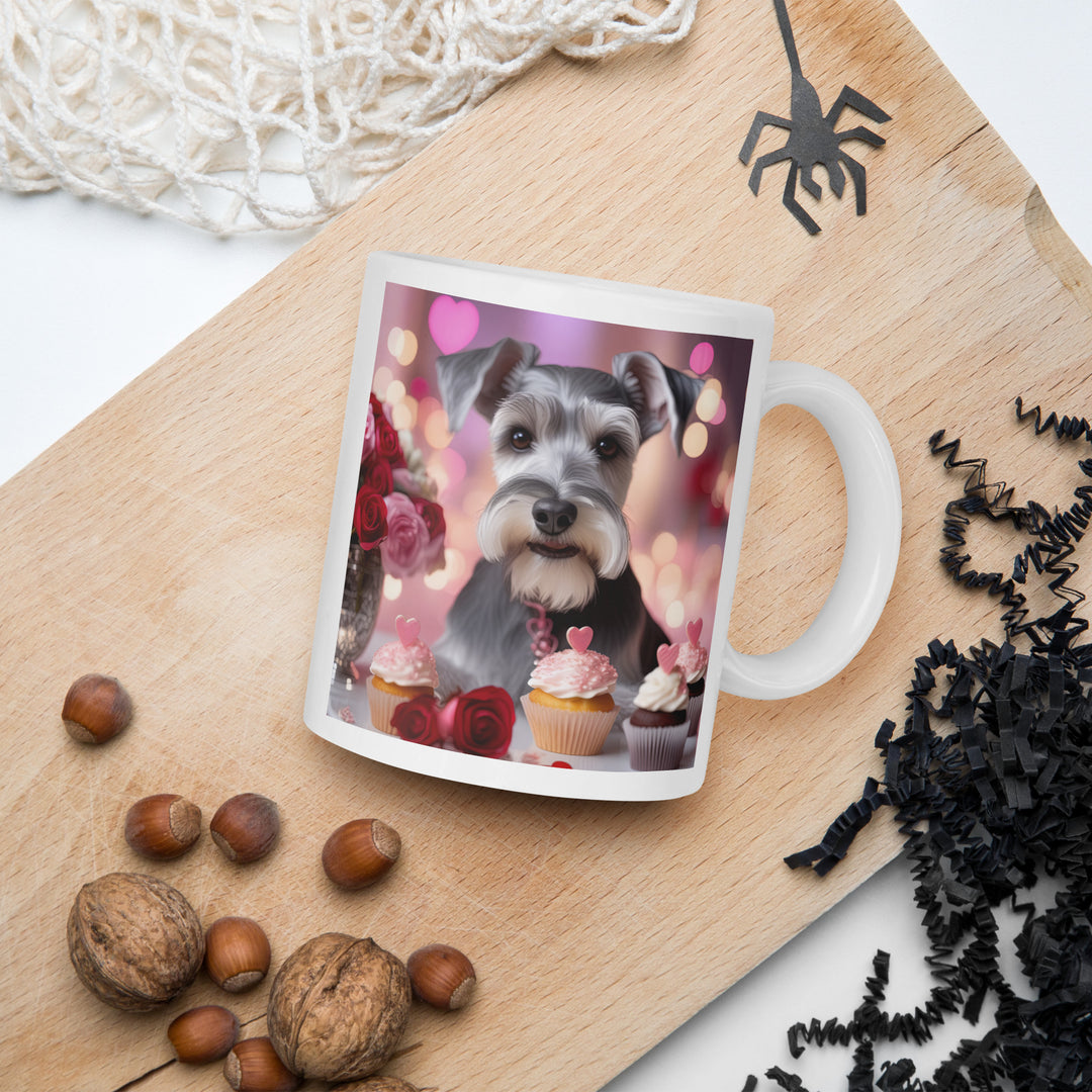 Miniature Schnauzer Romantic- White glossy mug v2