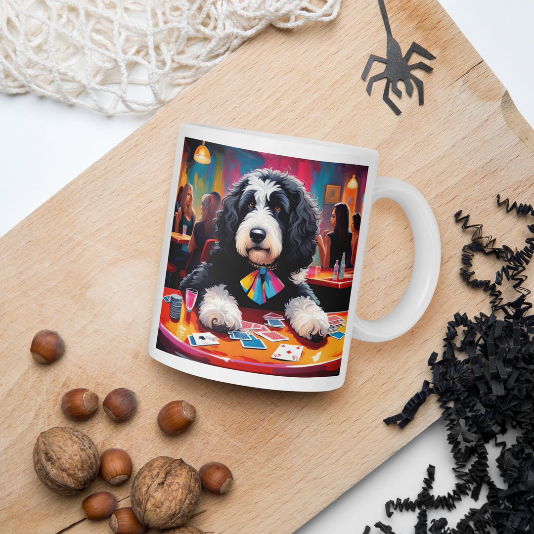 Bernedoodle General- White glossy mug v5