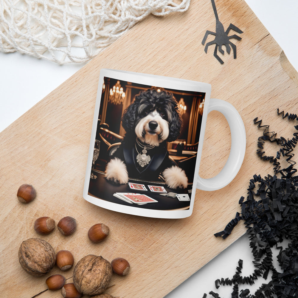 Bernedoodle General- White glossy mug v7