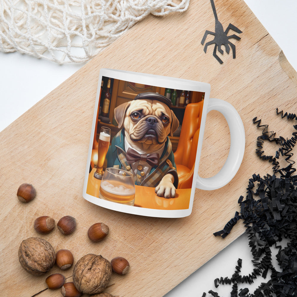 Puggle General- White glossy mug v2