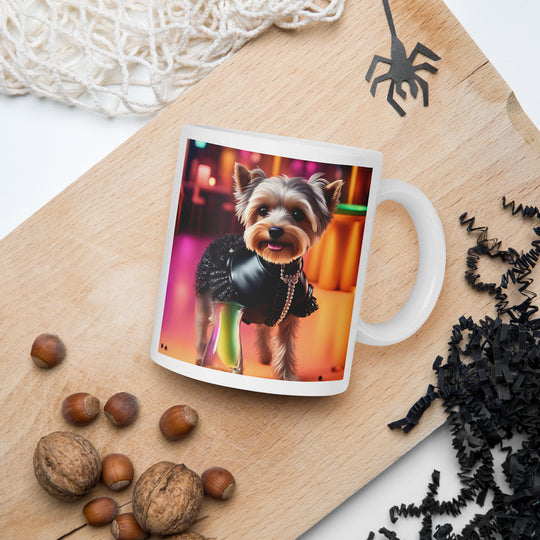 Yorkipoo General- White glossy mug v5