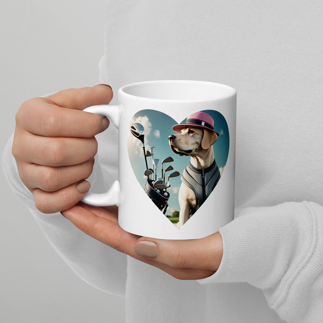 White glossy mug-Labrador Retriever V6