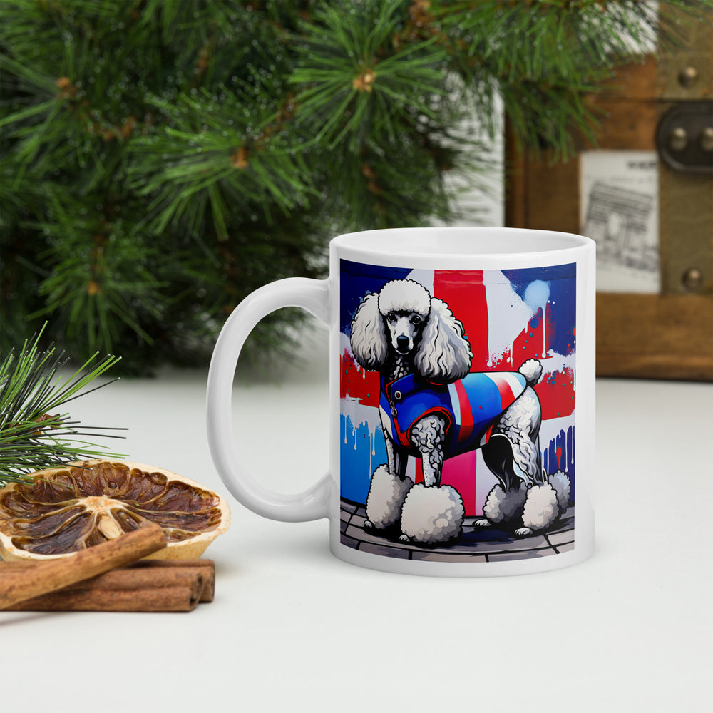Poodle- White glossy mug v2