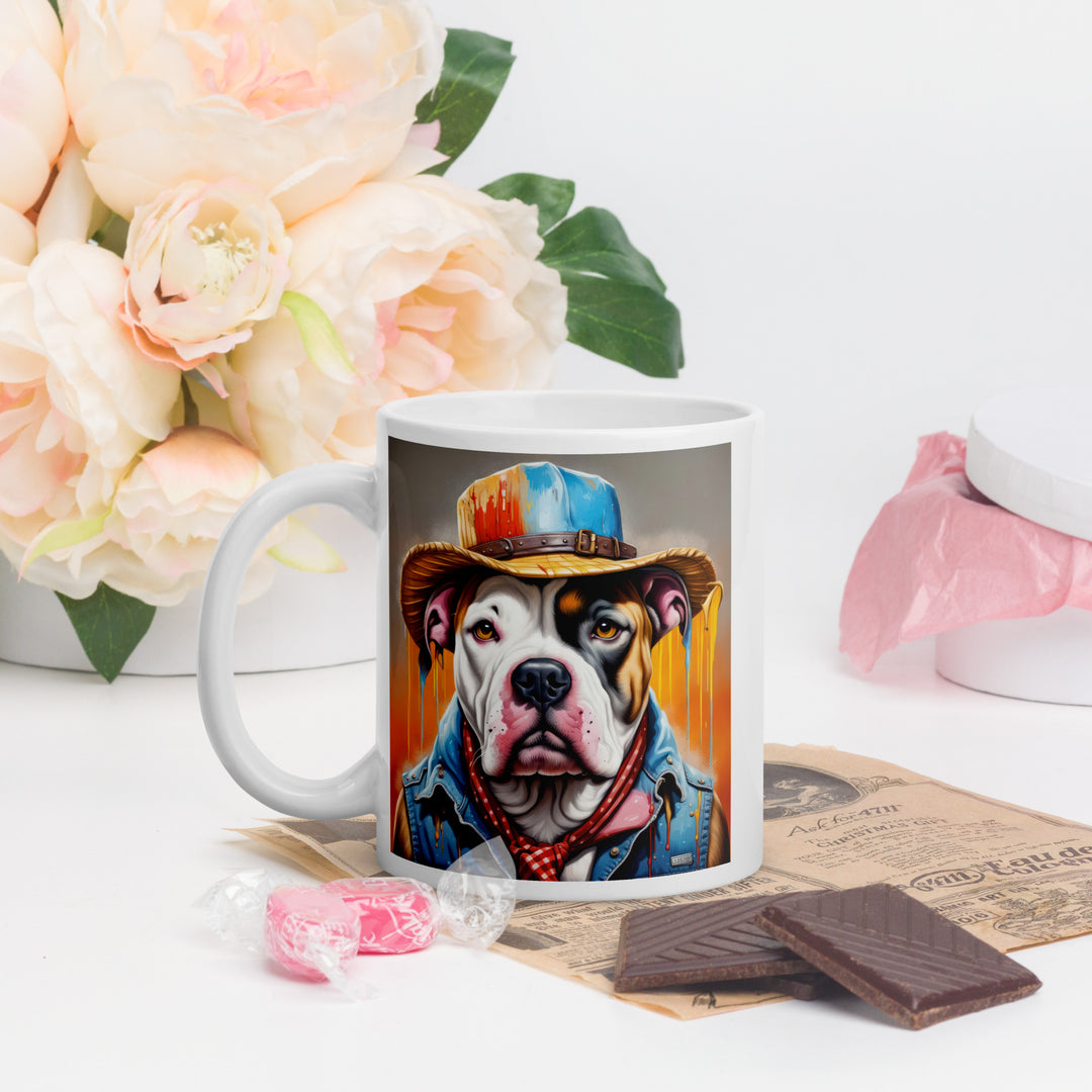 American Bulldog- White glossy mug v2