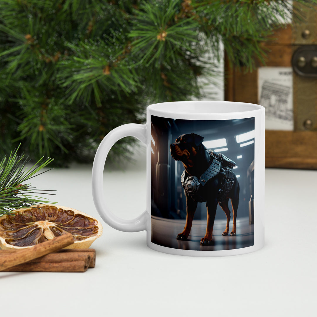 Rottweiler- White glossy mug v4