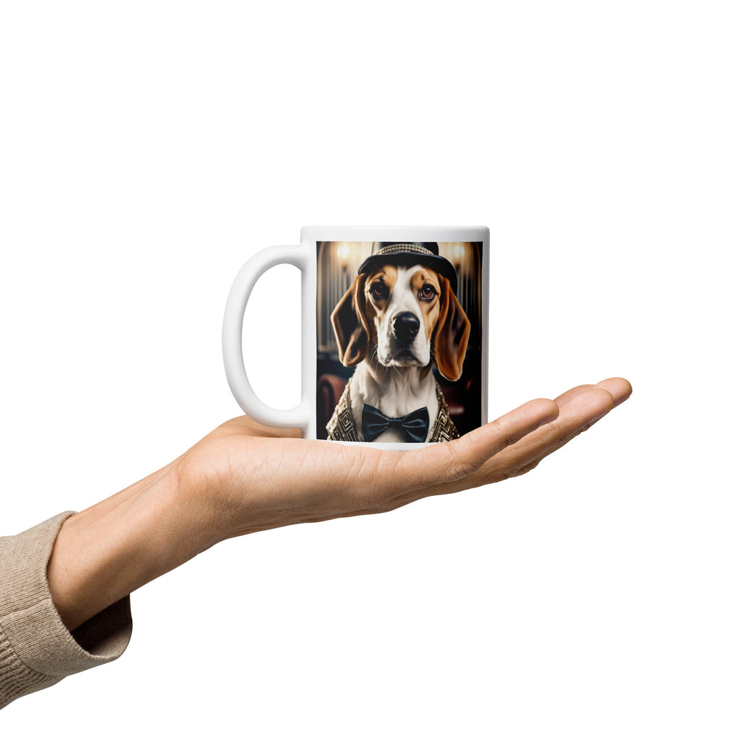 Beagle- White glossy mug v2