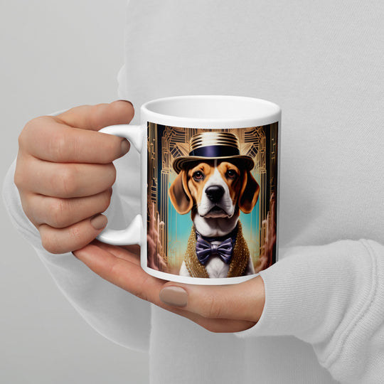 Beagle- White glossy mug v4