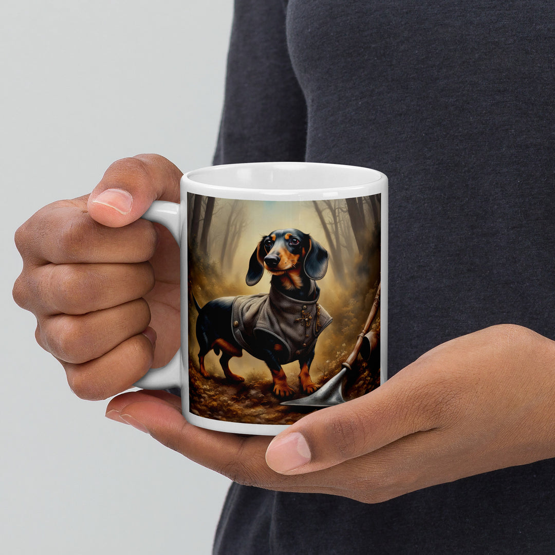 Dachshund- White glossy mug v5