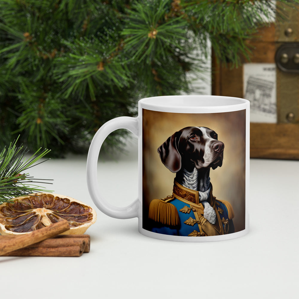 German Shorthaired Pointer- White glossy mug v2