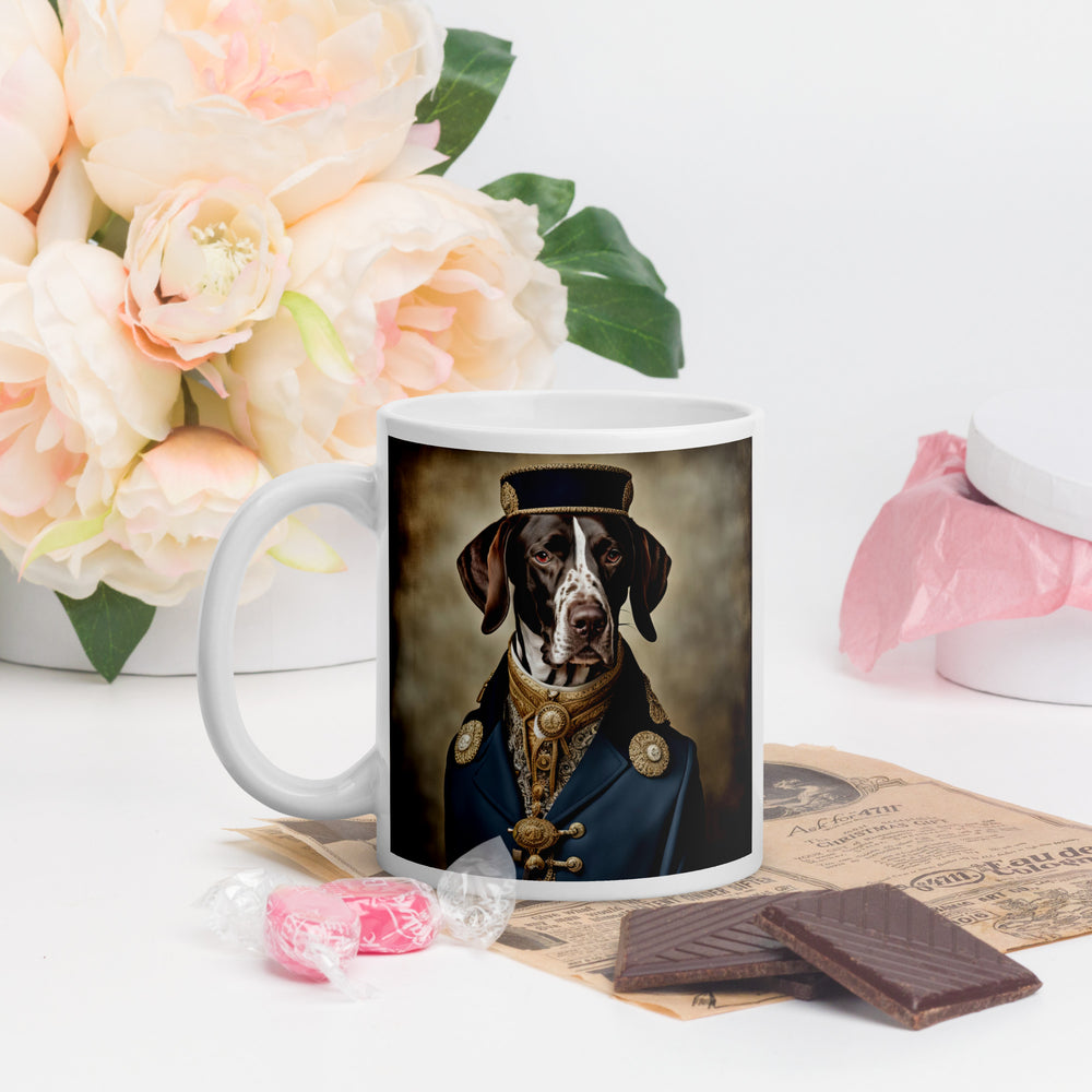 German Shorthaired Pointer- White glossy mug v3