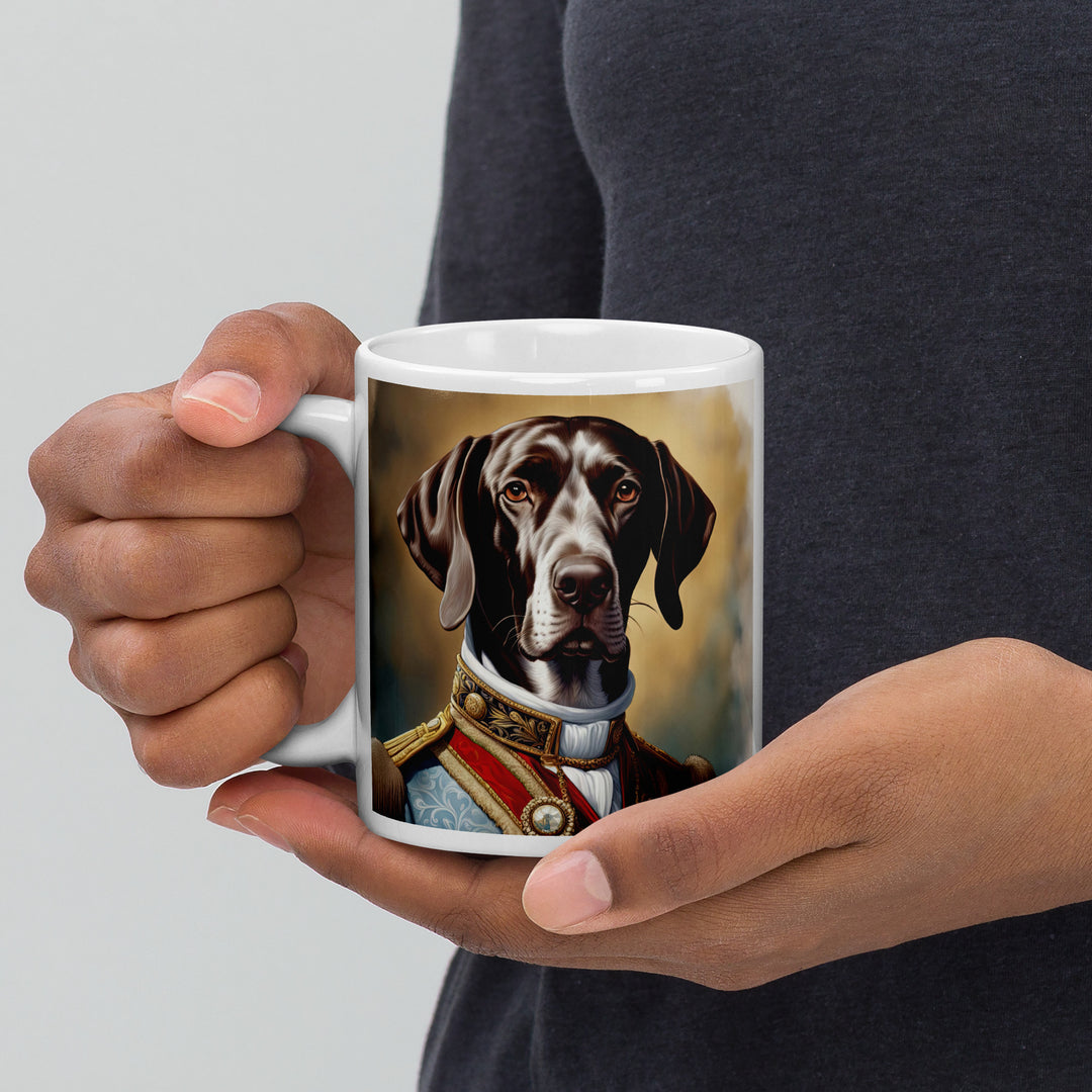 German Shorthaired Pointer- White glossy mug v4