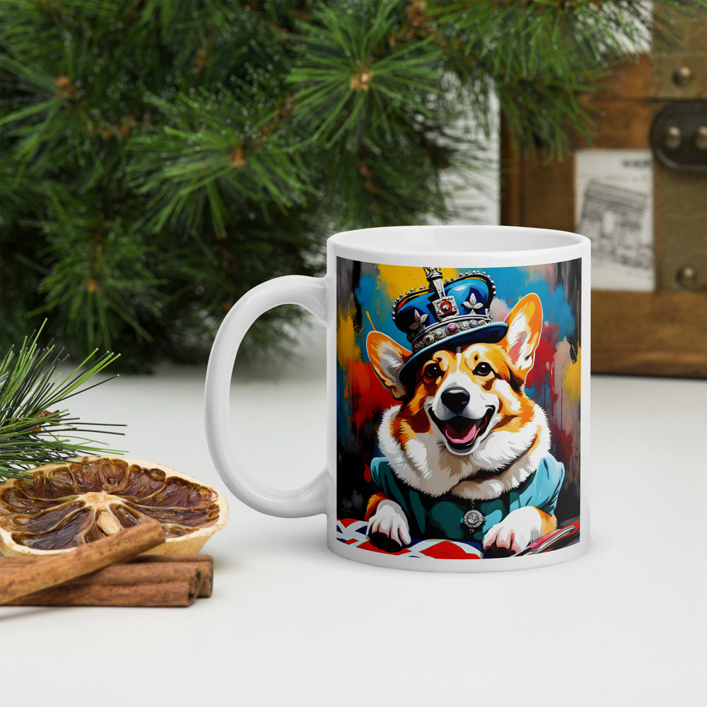 Pembroke Welsh Corgi- White glossy mug v2