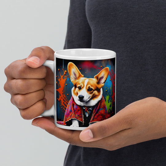Pembroke Welsh Corgi- White glossy mug v3