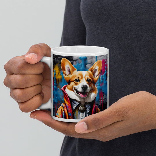 Pembroke Welsh Corgi- White glossy mug v5