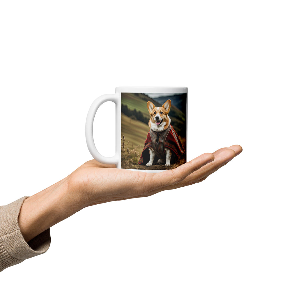 Pembroke Welsh Corgi- White glossy mug v4