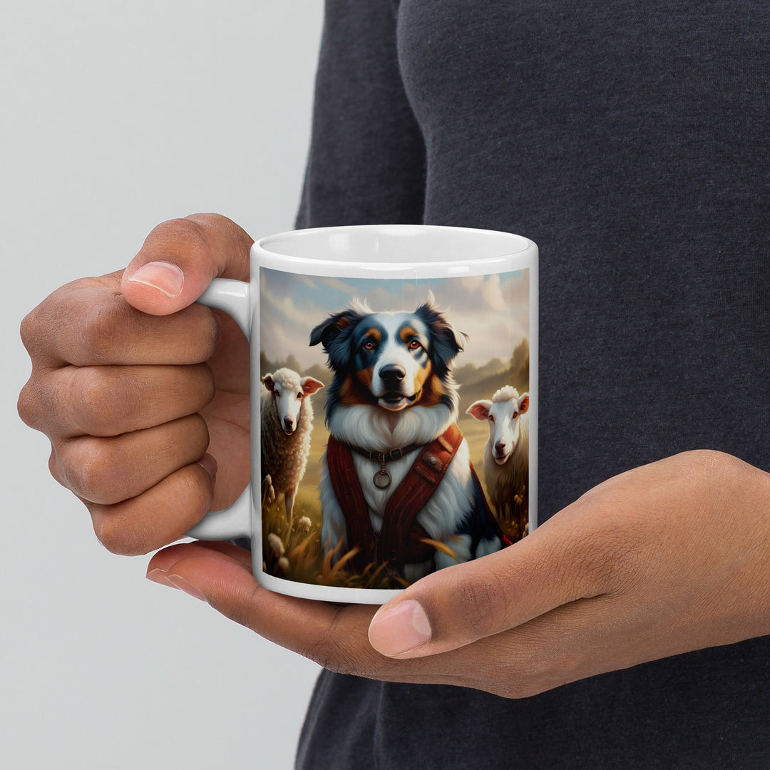 Australian Shepherd- White glossy mug v4