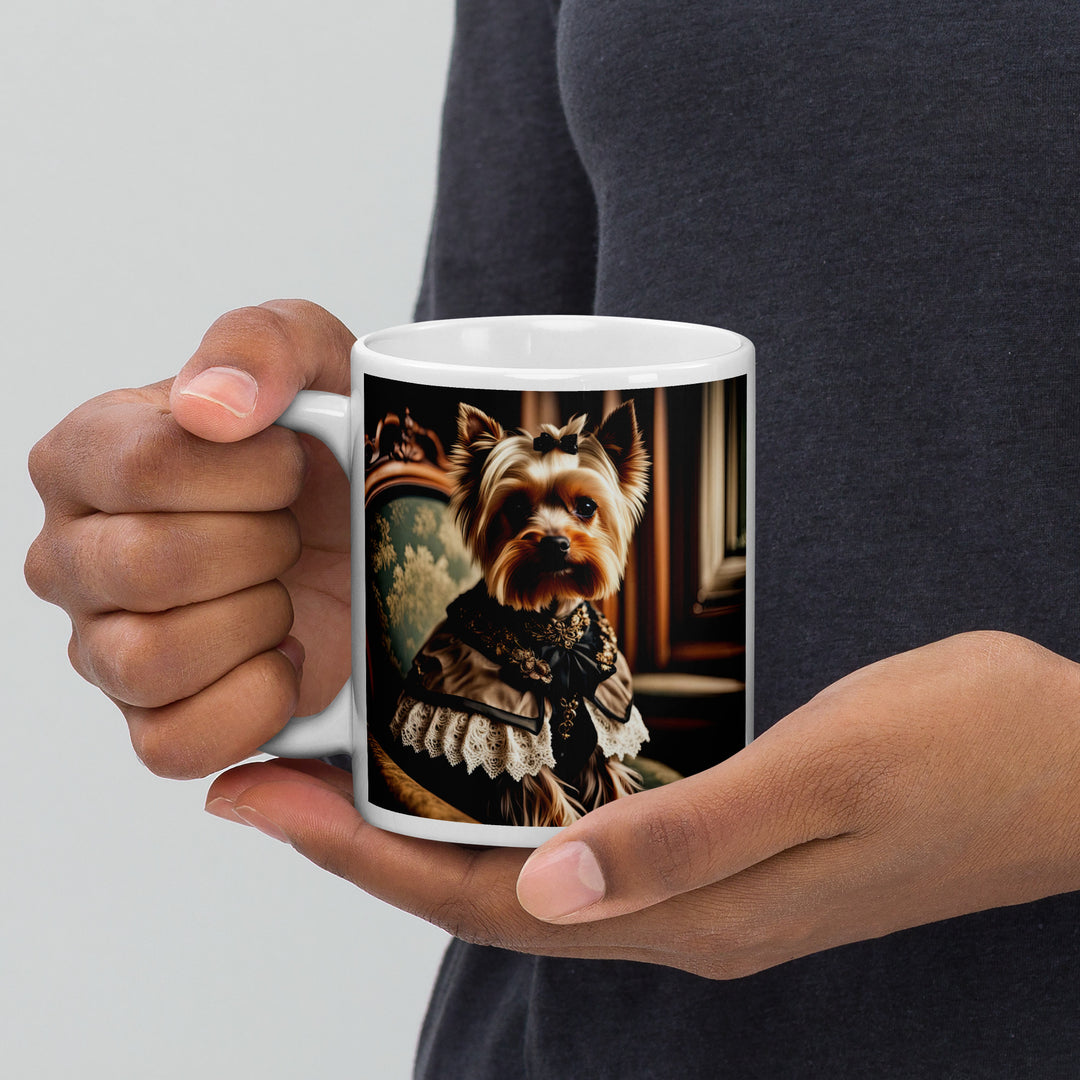 Yorkshire Terrier- White glossy mug