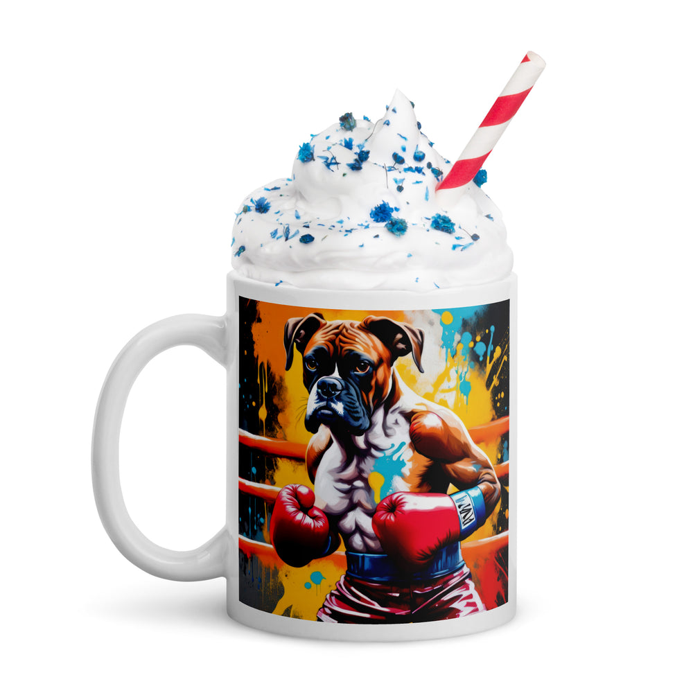 Boxer- White glossy mug v4