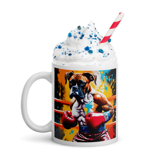 Boxer- White glossy mug v4