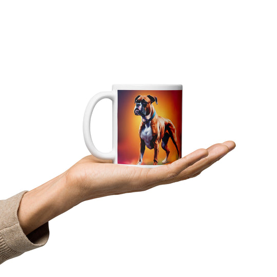 Boxer- White glossy mug v5