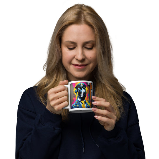 Great Dane- White glossy mug v5