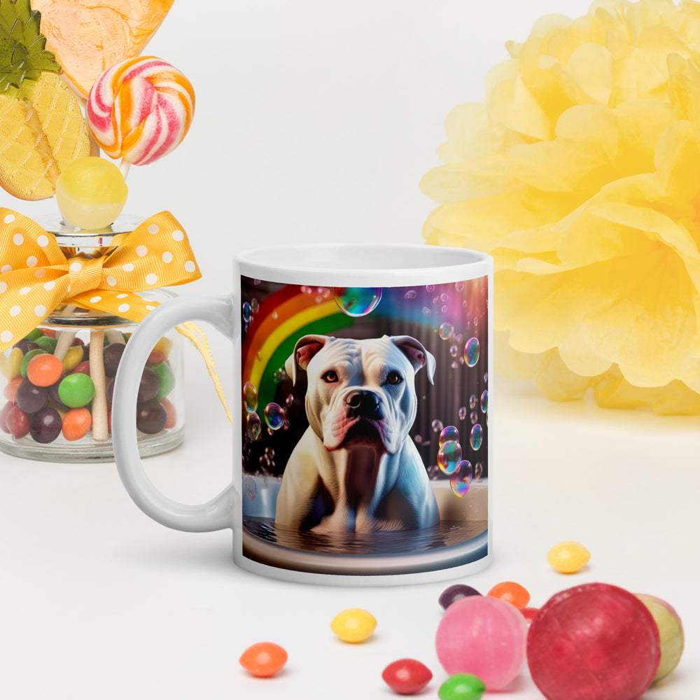 American Bulldog- White glossy mug v2