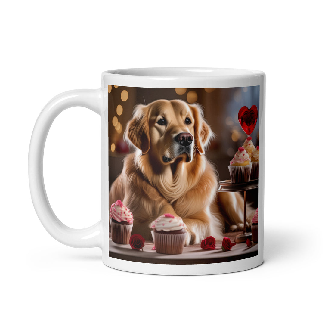 Golden Retriever Romantic- White Glossy v3