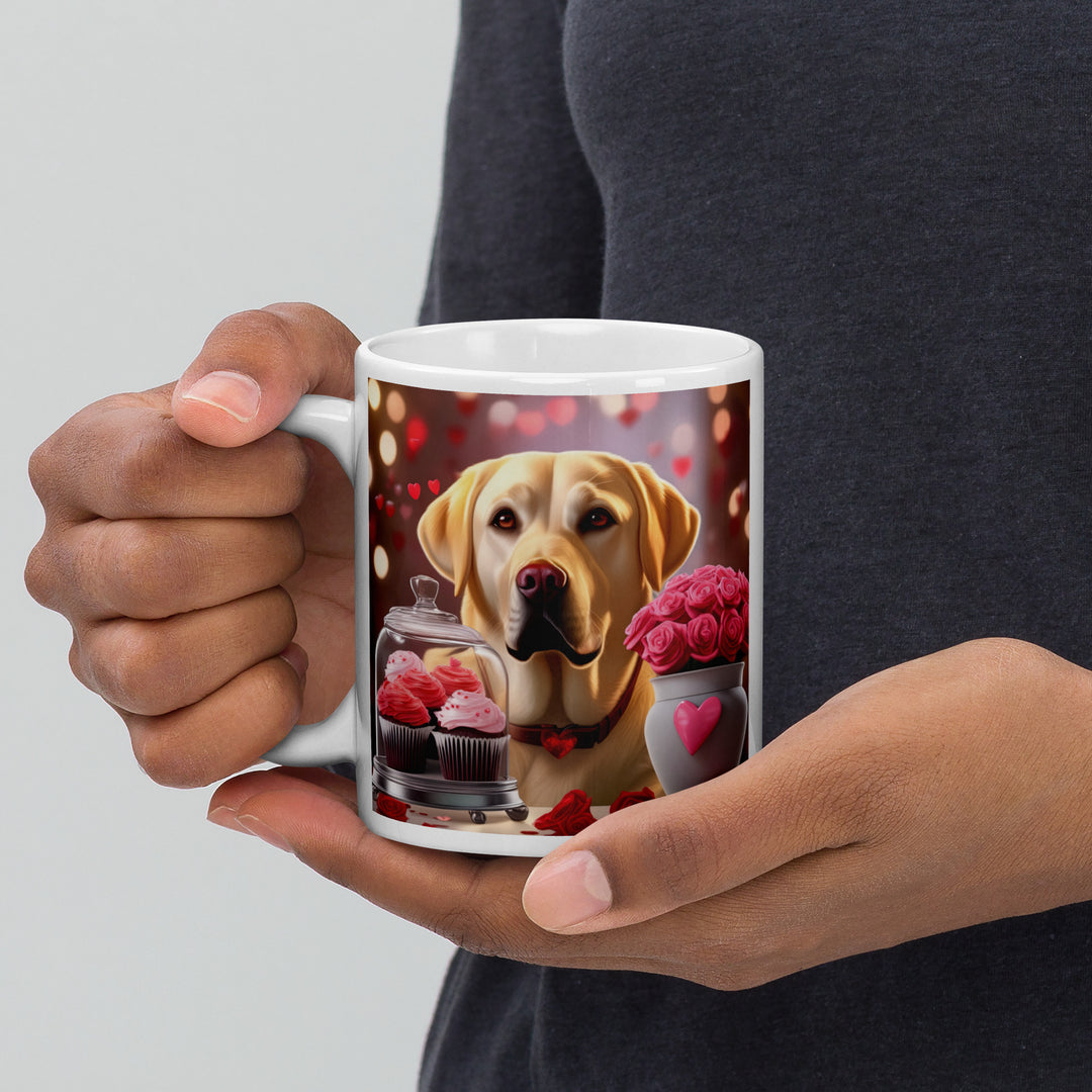 Labrador Retriever Romantic- White glossy mug v2