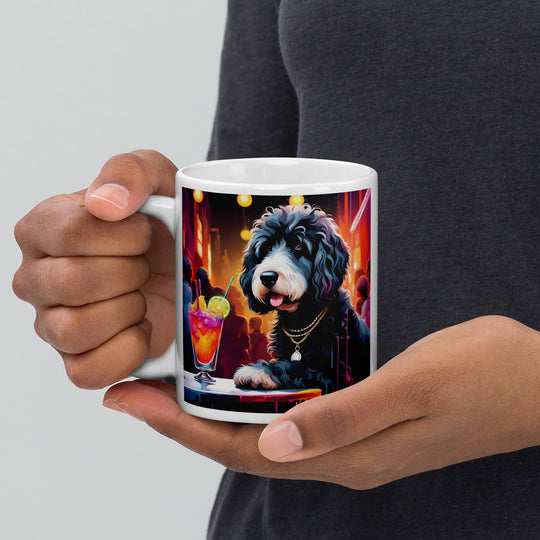 Bernedoodle General- White glossy mug v4