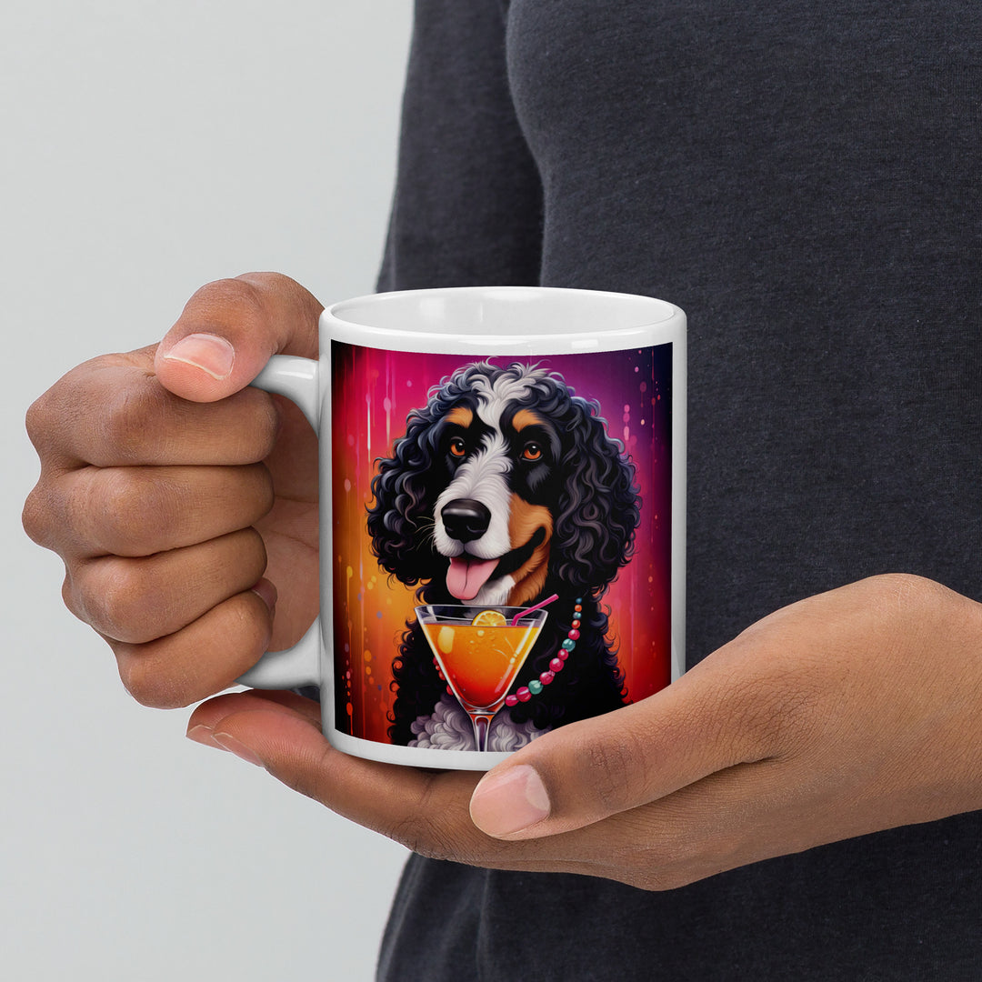 Bernedoodle General- White glossy mug v6