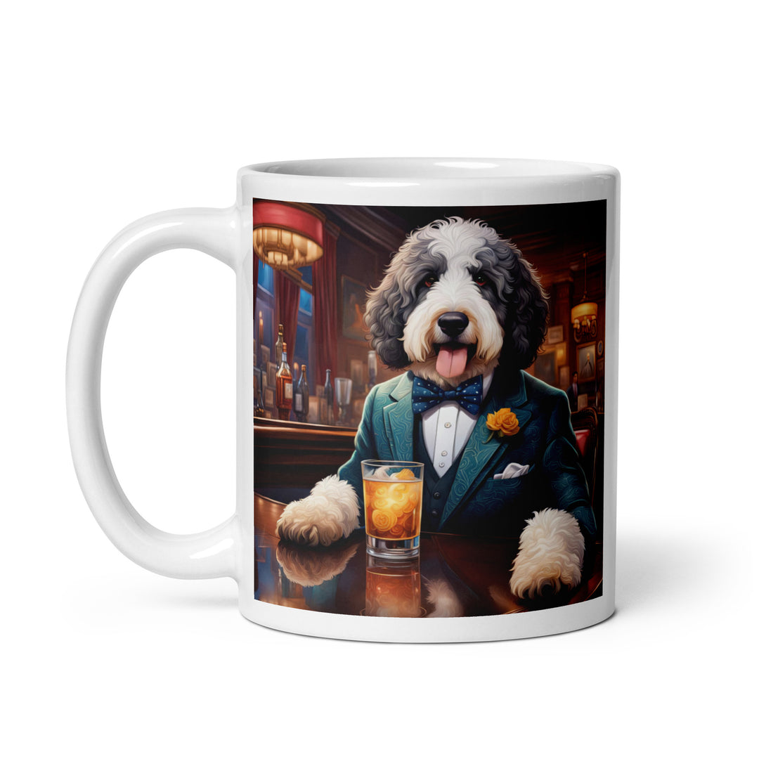 Bernedoodle General- White glossy mug v9