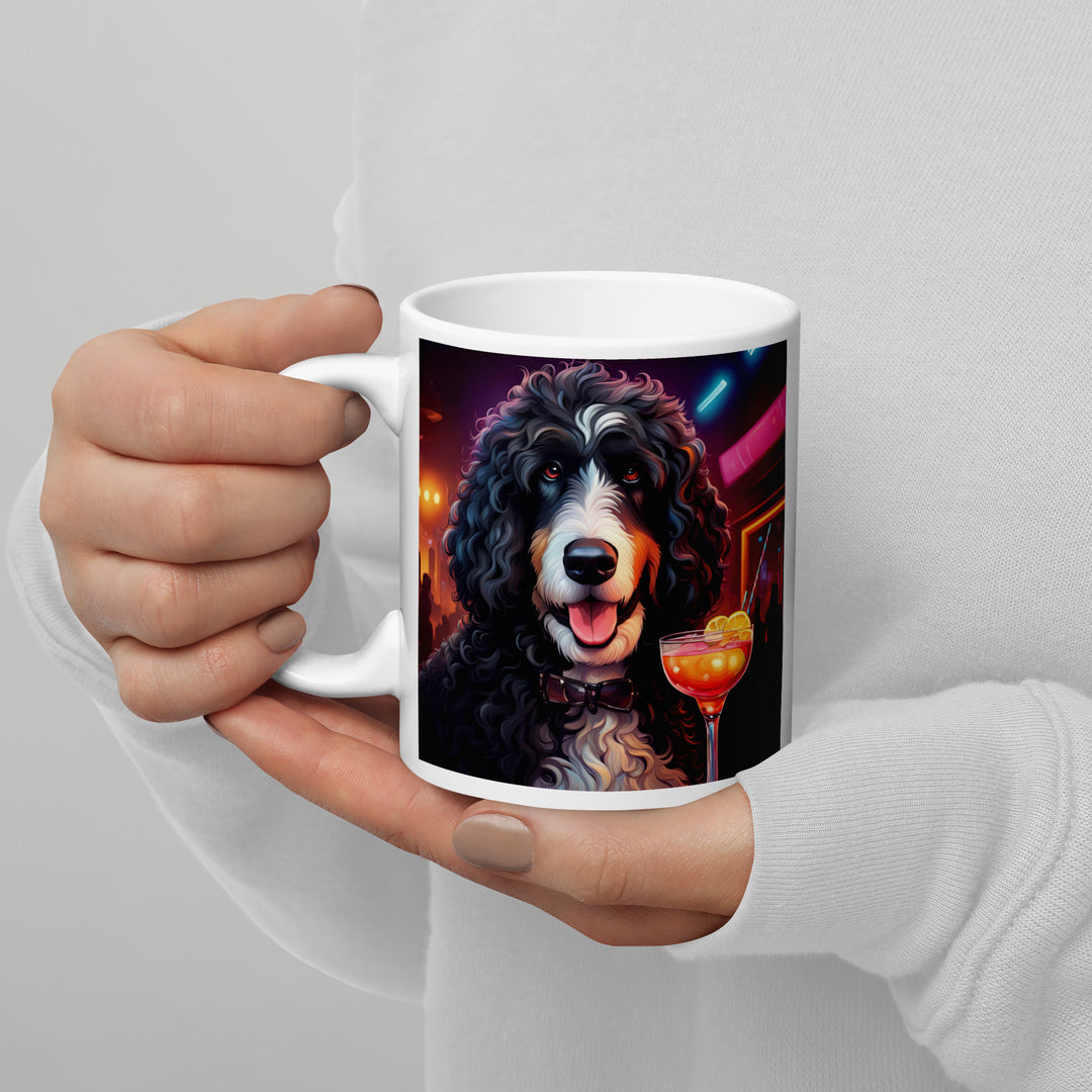 Bernedoodle General- White glossy mug v12