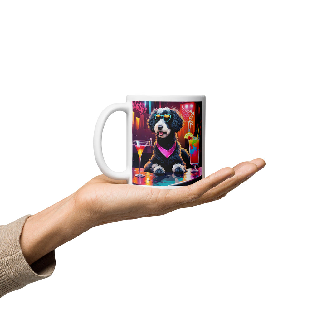 Bernedoodle General- White glossy mug v17