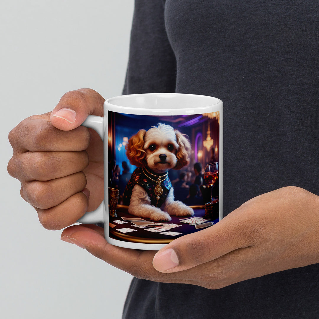 Cavapoo General- White glossy mug v29