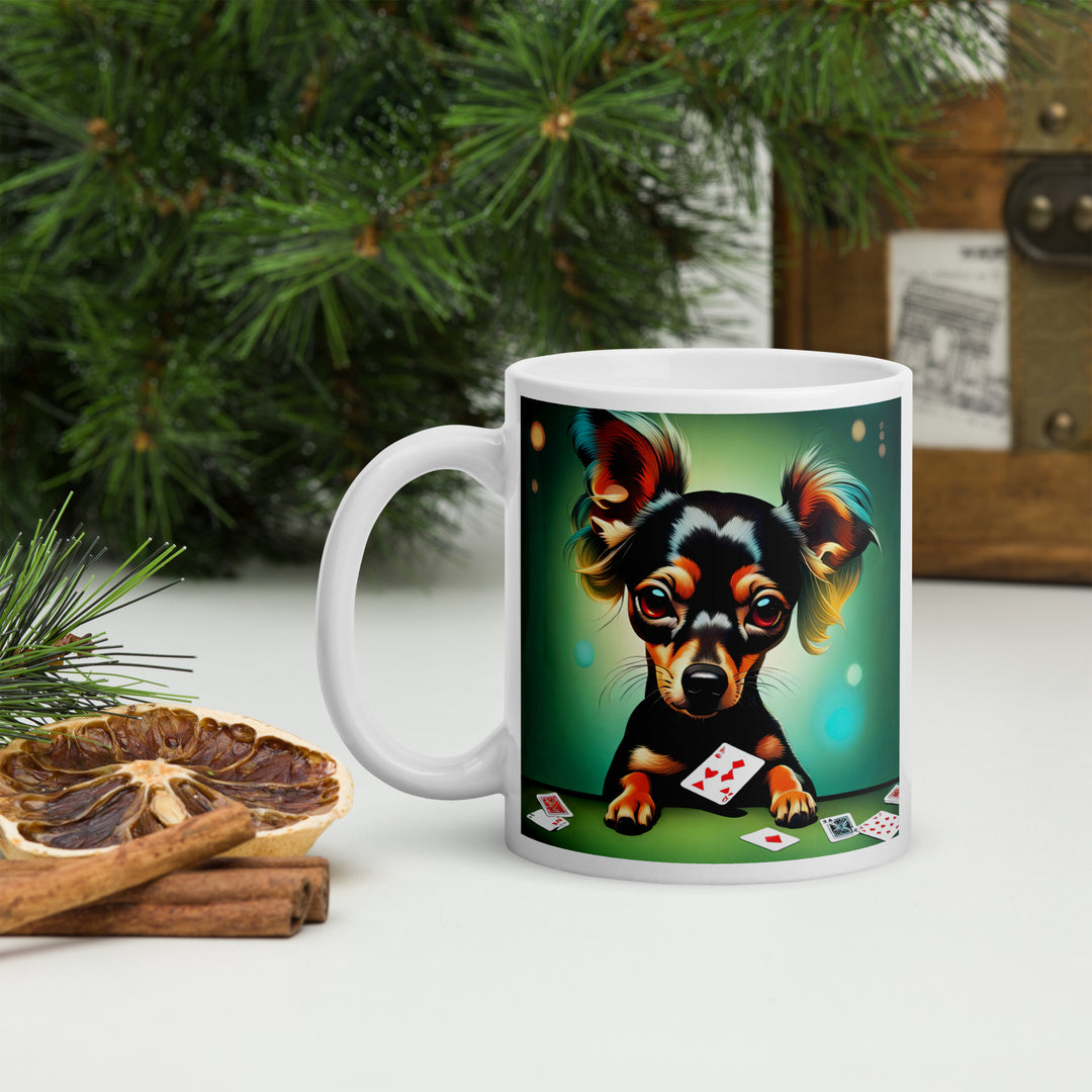 Chiweenie General- White glossy mug v3