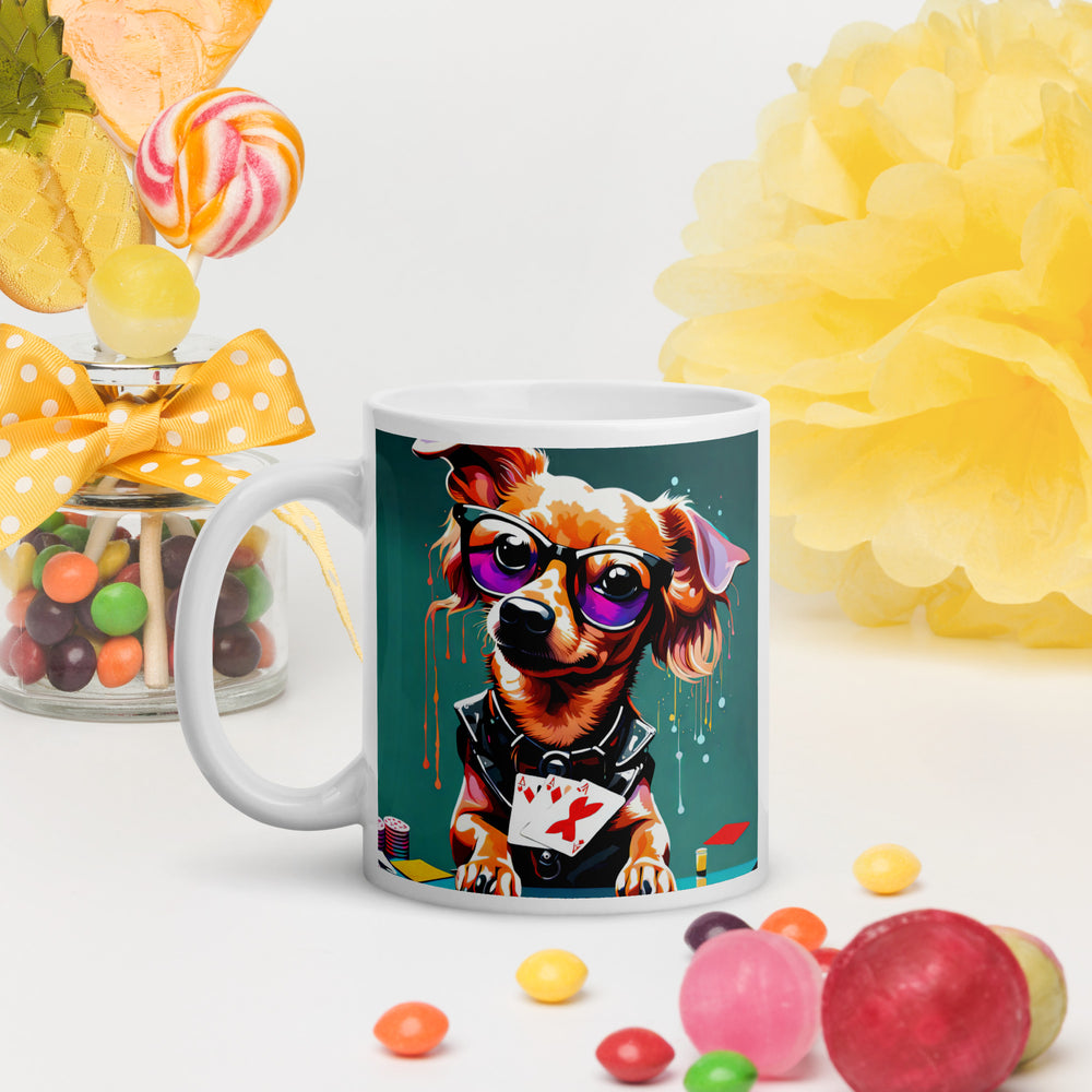 Chiweenie General- White glossy mug v8