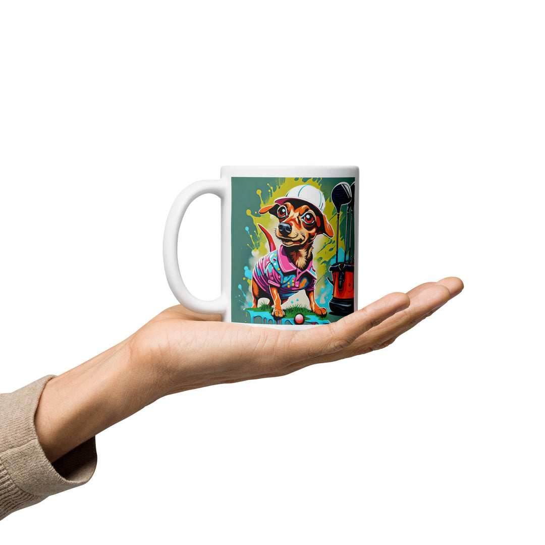 Chiweenie General- White glossy mug v12