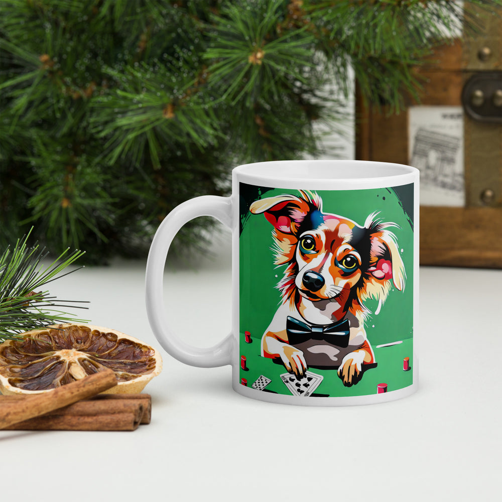 Chiweenie General- White glossy mug v17