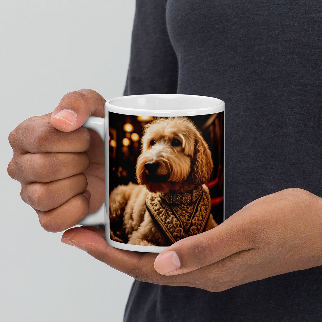 Goldendoodle- White glossy mug v13