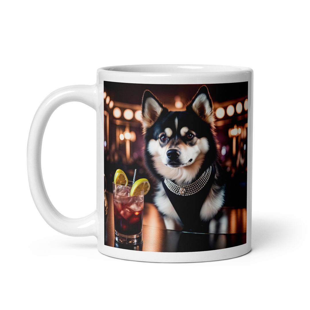 Pomsky General- White glossy mug v3