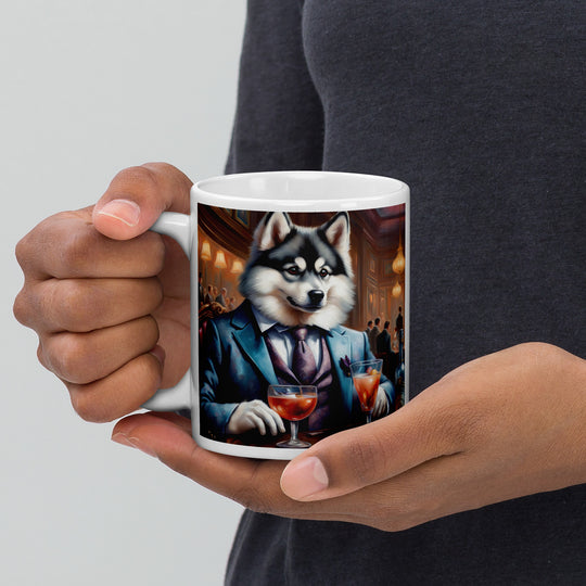 Pomsky General- White glossy mug v8