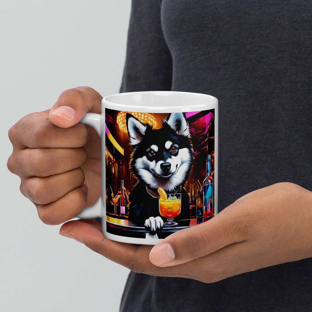 Pomsky General- White glossy mug v9