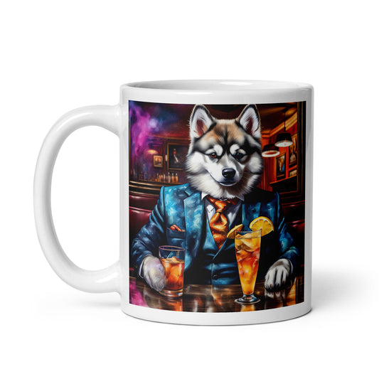 Pomsky General- White glossy mug v13