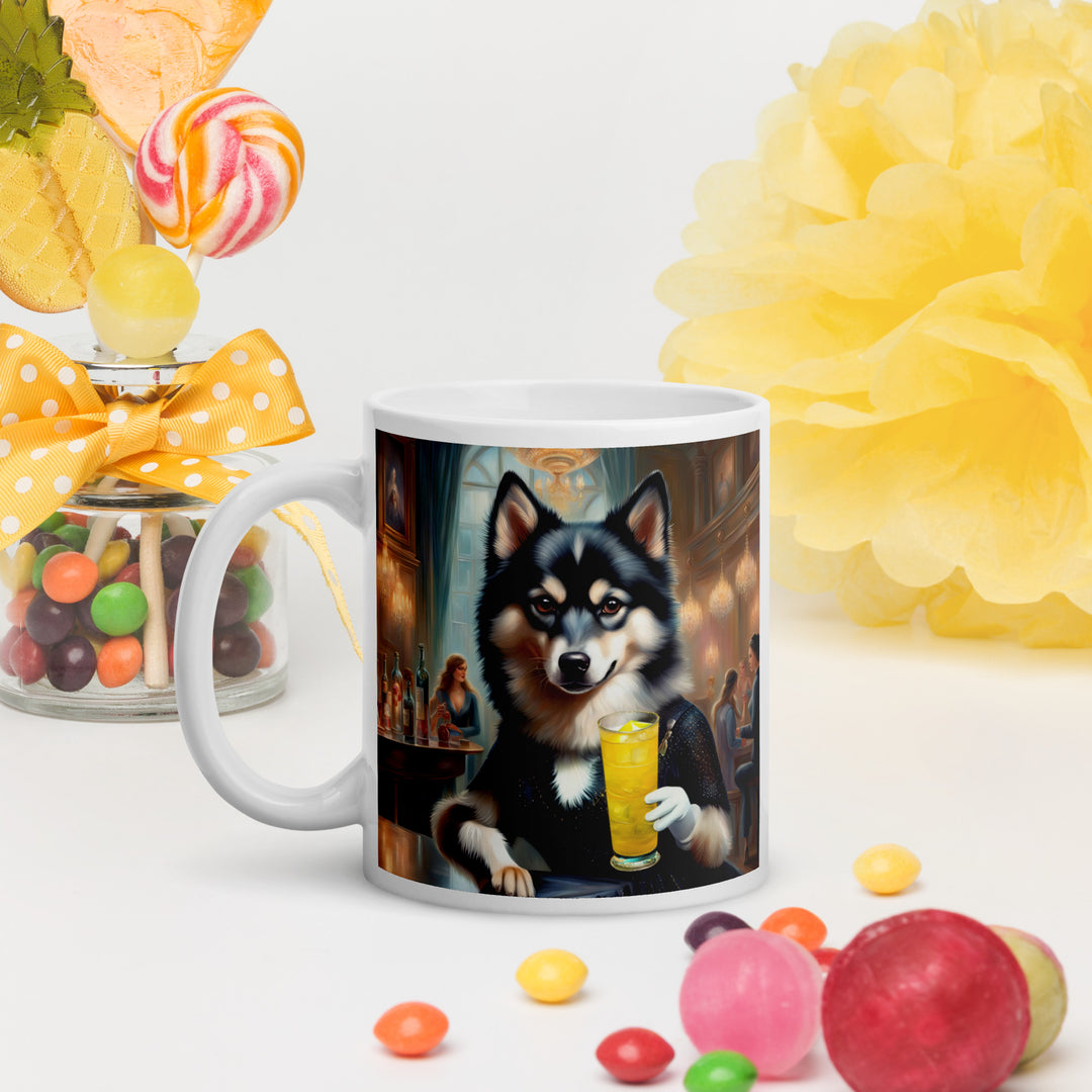 Pomsky General- White glossy mug v14