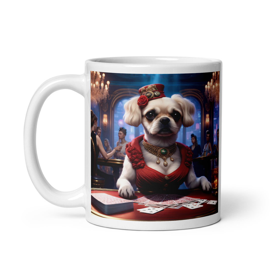 Pugapoo General- White glossy mug