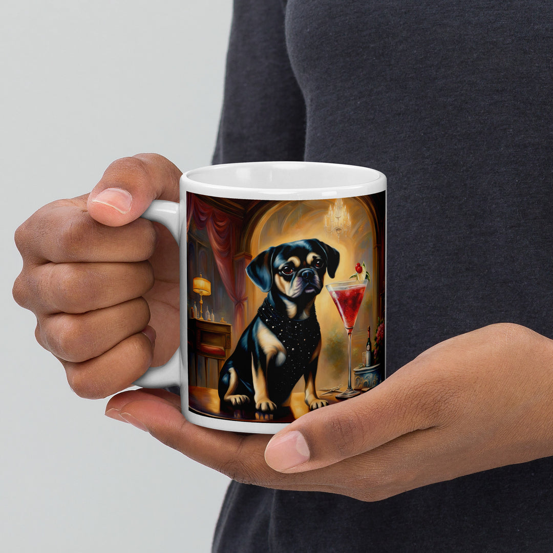 Puggle General- White glossy mug v6