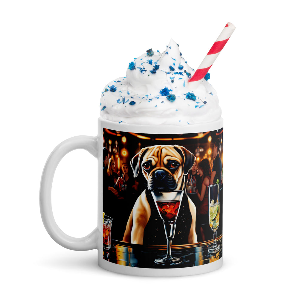 Puggle General- White glossy mug v7